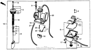 CR250R Carburetor 85-89