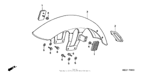 CB250 Переднее крыло