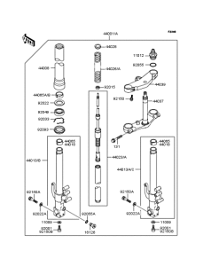 ZX250 Передняя вилка