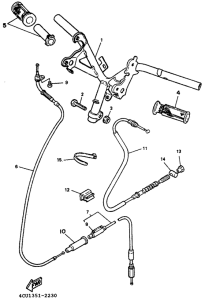 YE50 Steering handle. cable