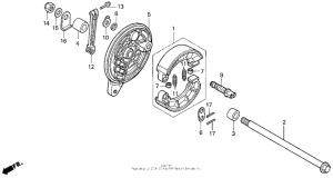 VF750C Задний тормоз