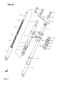 JR50 Вилка передней оси
