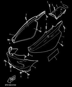 CW50RS Боковые обтекатели