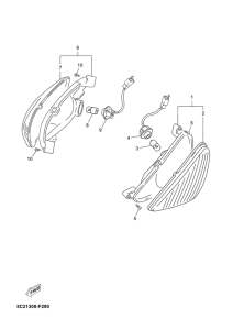 YN50F Поворотники