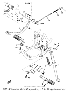 DT100B Stand footrest brake pedal
