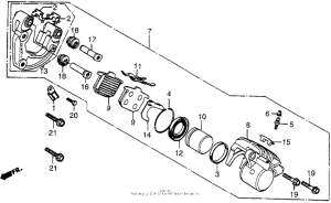 CX500 Передний суппорт