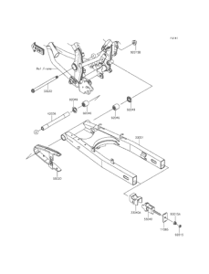 KLX125 スイングアーム