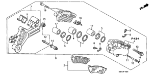 XL1000V (ABS) Задний суппорт