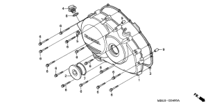VFR800 Крышка картера правая