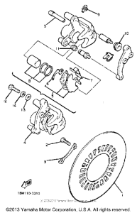 XS400RK Передний суппорт
