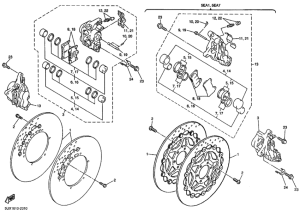 XJR1300 ﾌﾛﾝﾄﾌﾞﾚｰｷｷﾔﾘﾊﾟ
