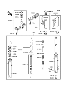 BJ250 Передняя вилка