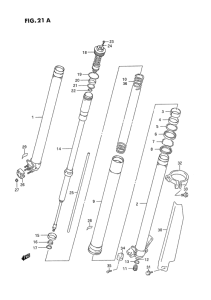 RM250 Передняя вилка