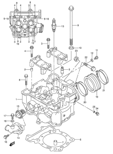 DR-Z400 Головка цилиндров