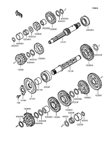 ZX400 Трансмиссия