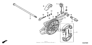 CRF100F Задний тормоз