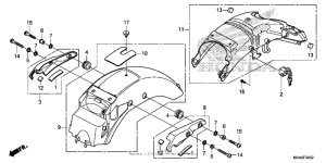 VT750RS Rear fender (3)