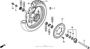 VT1100C2 Переднее колесо