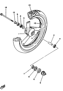 TZR125 Переднее колесо