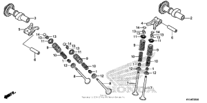 CBR250R Распределительный вал и клапана