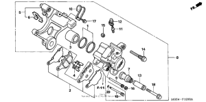 CB600F Задний суппорт