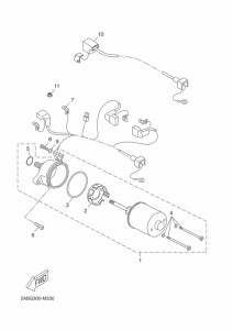 YP125R Стартерный мотор