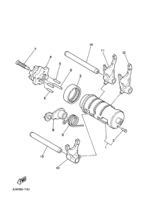 SR125 Shift cam. fork