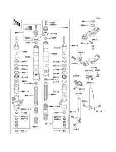 KX100 Вилка передней оси