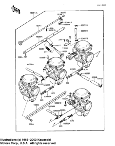 KZ1100 Carburetor assy