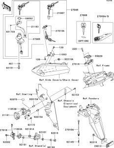 ZX1000 Замок зажигания