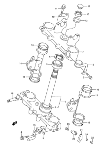 DR-Z250 Траверса нижняя