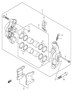GSX-R600U2 Передний суппорт