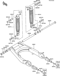 EN450 Swingarm / shock absorber