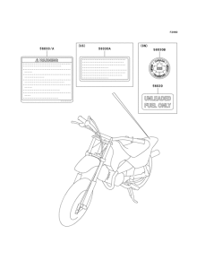 KDX50 Лейбл предостережения