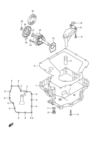 GSX1300R Картер масляный / масляная помпа