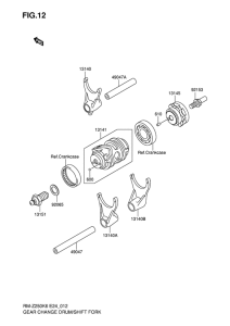 RM-Z250 Переключение / вилка переключения