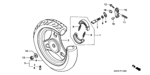 SK50M Rear wheel complete assy