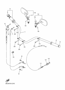 XVS400 ｽﾃｱﾘﾝｸﾞﾊﾝﾄﾞﾙ & ｹｰﾌﾞﾙ