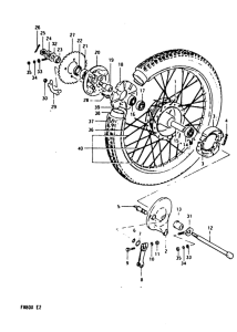 FR80 Rear wheel complete assy