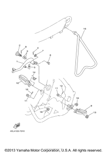 YZ125N1 Подножки