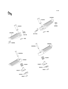 ZX500 Подножки