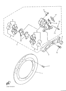XVZ1300A Задний тормоз