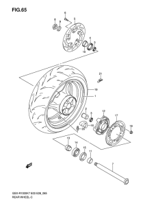 GSX-R1000 Rear wheel complete assy