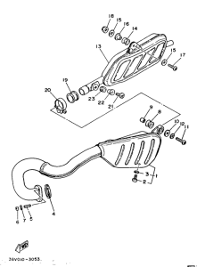 TY250R Выхлопная система