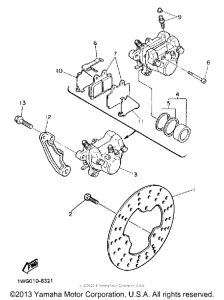FZR400W Задний суппорт