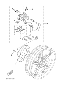 YZF-R125 Задний суппорт