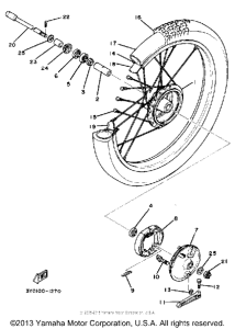 TT250J Переднее колесо