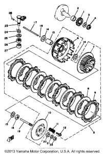YZ125H Сцепление