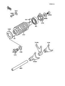 KMX200 Change drum / shift fork
