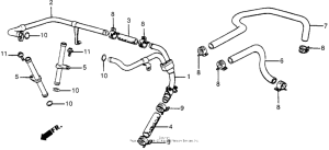VT500C Патрубки охлаждения